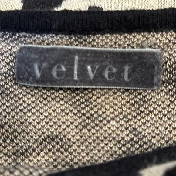 Y2K SPENCER & GRAHAM LEOPARD ANIMAL PRINT CASHMERE BLND VELVET DRESS TUNIC SZ M - Picture 7 of 8